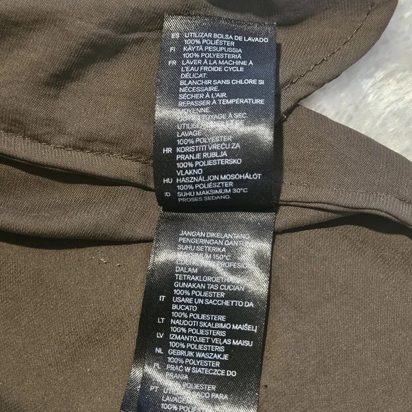 NEW H&M Green Khaki Dress Size 4 Utility Lightweight Silk Summer Casual - Picture 9 of 14